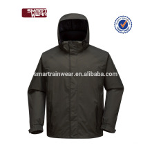 Disjuntor Windproof à prova de vento preto liso dos homens que funciona o revestimento dos homens dos esportes